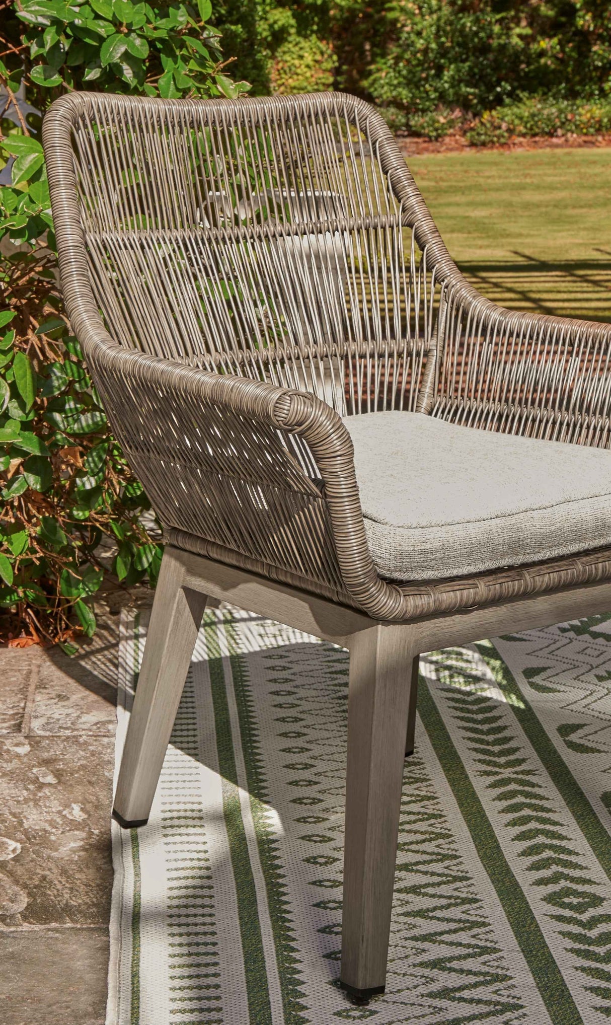 Beach Front Beige Arm Chair with Cushion by Ashley at Eve Furniture