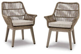 Beach Front Beige Arm Chair with Cushion by Ashley at Eve Furniture