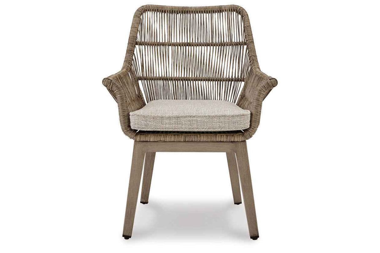 Beach Front Beige Arm Chair with Cushion by Ashley at Eve Furniture