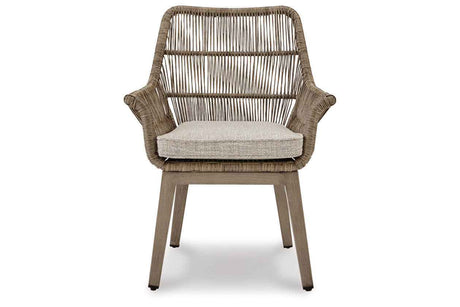 Beach Front Beige Arm Chair with Cushion by Ashley at Eve Furniture