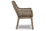 Beach Front Beige Arm Chair with Cushion by Ashley at Eve Furniture
