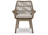 Beach Front Beige Arm Chair with Cushion by Ashley at Eve Furniture
