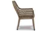 Beach Front Beige Arm Chair with Cushion by Ashley at Eve Furniture