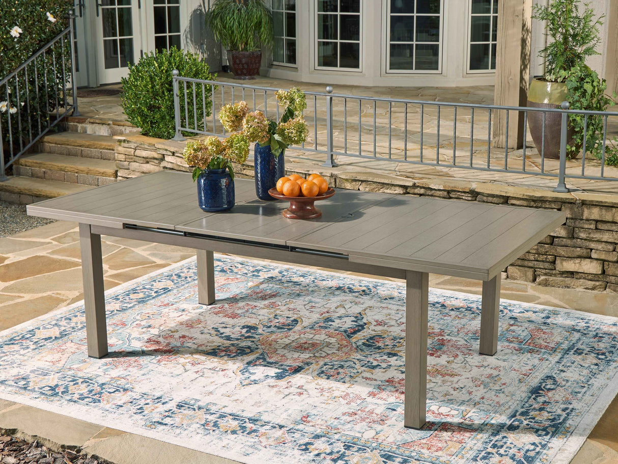 Beach Front Beige Outdoor Dining Table by Ashley at Eve Furniture
