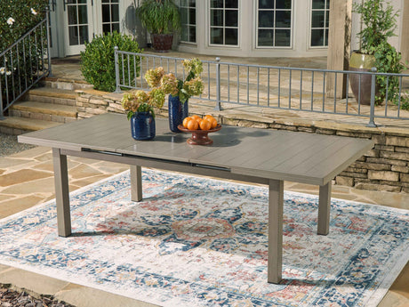 Beach Front Beige Outdoor Dining Table by Ashley at Eve Furniture
