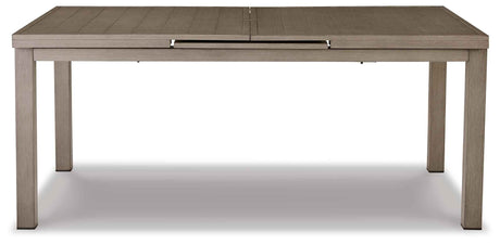 Beach Front Beige Outdoor Dining Table by Ashley at Eve Furniture