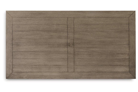 Beach Front Beige Outdoor Extendable Dining Table by Ashley at Eve Furniture