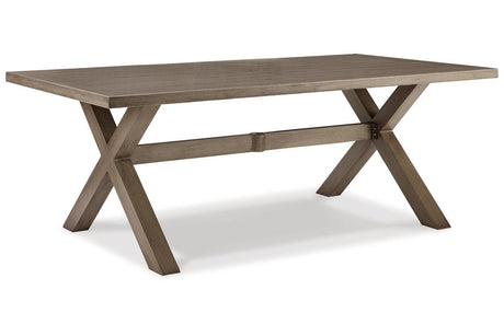 Beach Front Beige Outdoor Extendable Dining Table by Ashley at Eve Furniture