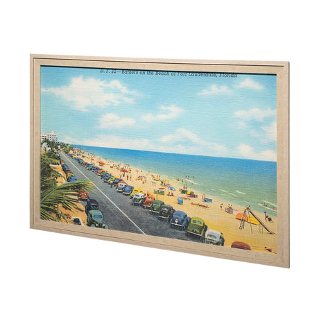 Beach Postcard II by Wild Apple Portfolio a Framed Art Print Matted under Glass by Mercana at Eve Furniture