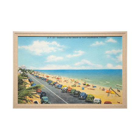 Beach Postcard II by Wild Apple Portfolio a Framed Art Print Matted under Glass by Mercana at Eve Furniture