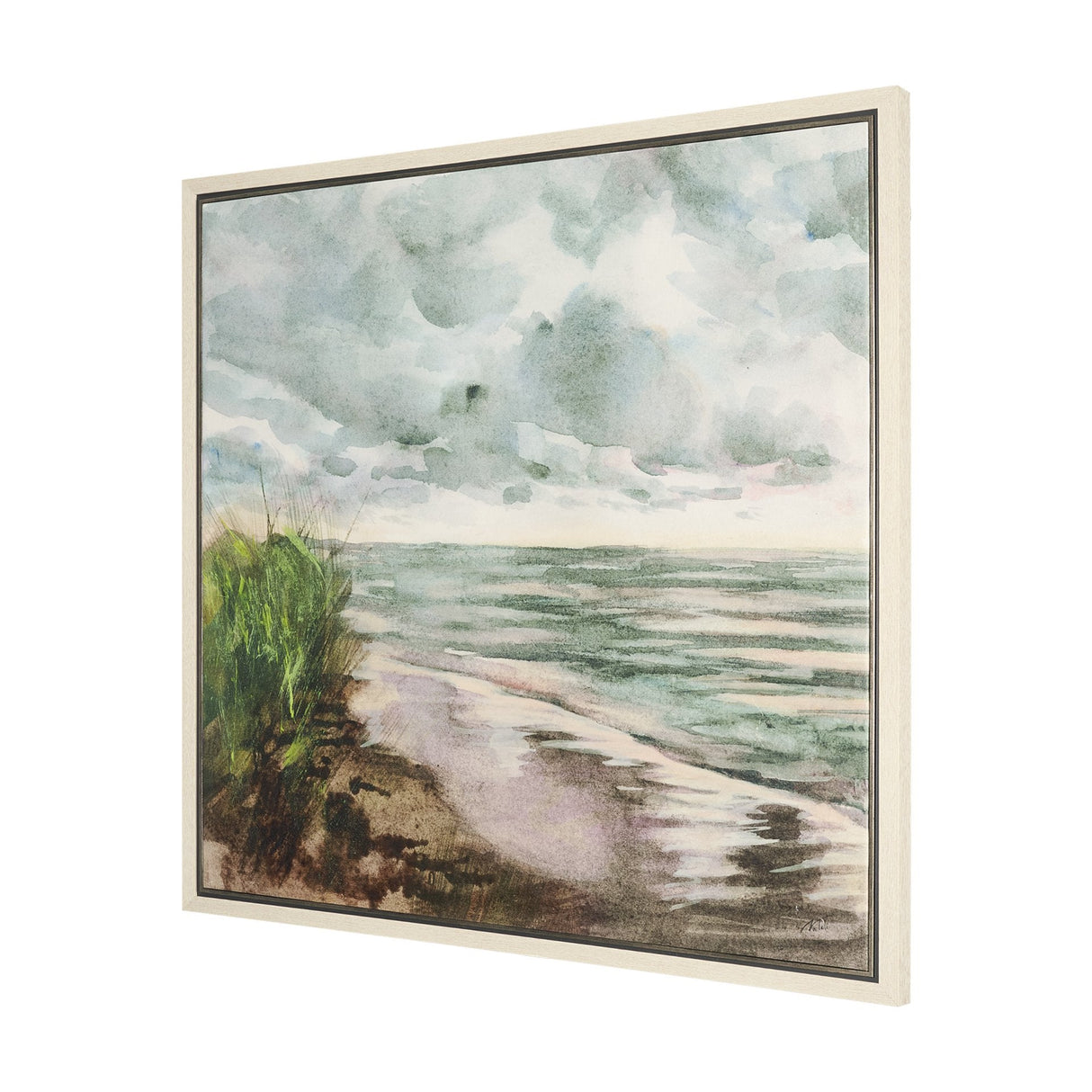 Beach View I by Mercana Studio Hand-Embellished Textured Framed Canvas Artwork by Mercana at Eve Furniture