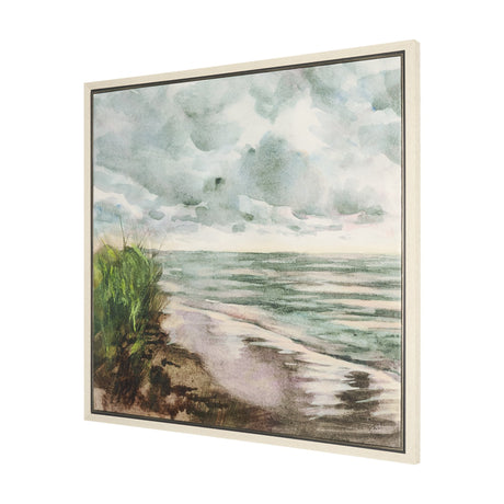 Beach View I by Mercana Studio Hand-Embellished Textured Framed Canvas Artwork by Mercana at Eve Furniture