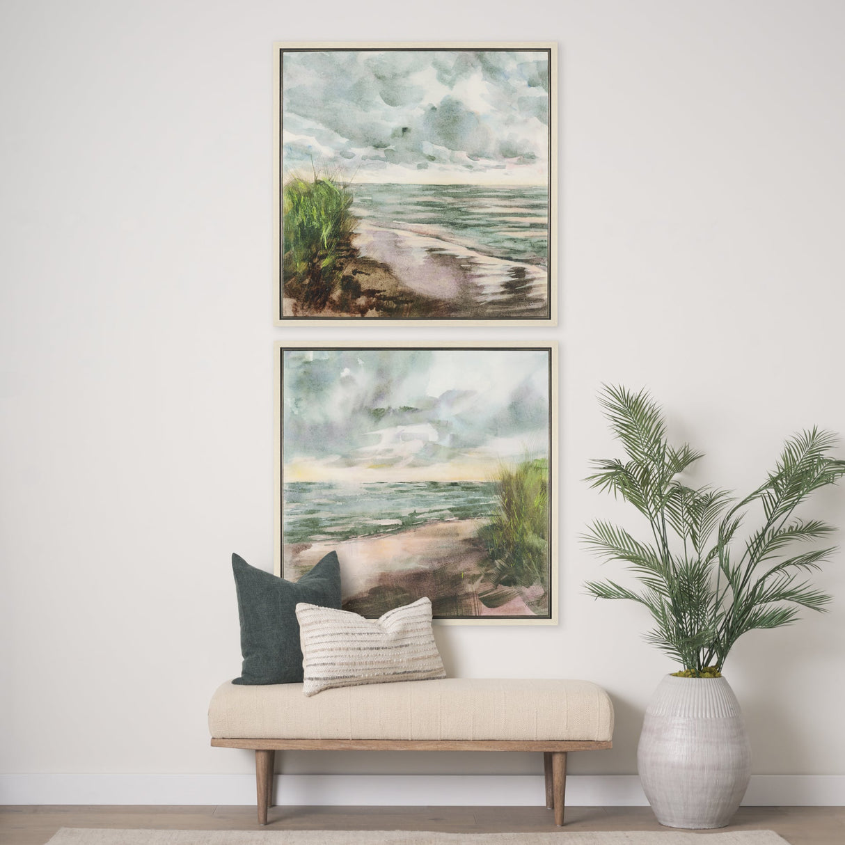 Beach View II by Mercana Studio Hand-Embellished Textured Framed Canvas Artwork by Mercana at Eve Furniture