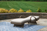 Beachcroft Beige Outdoor Chaise Lounge with Cushion