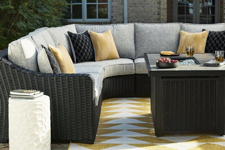 Beachcroft Black 3-Piece Outdoor Sectional by Ashley at Eve Furniture