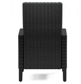 Beachcroft Black/Light Gray Outdoor Arm Chair with Cushion