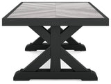 Beachcroft Black/Light Gray Outdoor Coffee Table