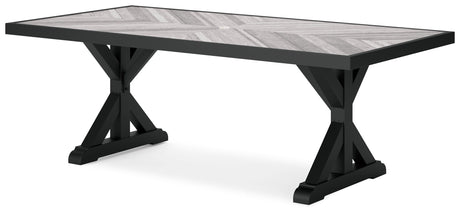 Beachcroft Black/Light Gray Outdoor Dining Table