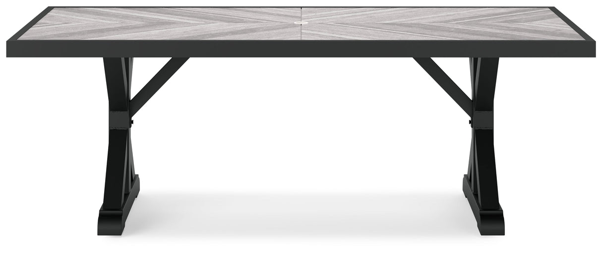 Beachcroft Black/Light Gray Outdoor Dining Table