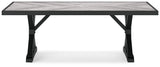 Beachcroft Black/Light Gray Outdoor Dining Table