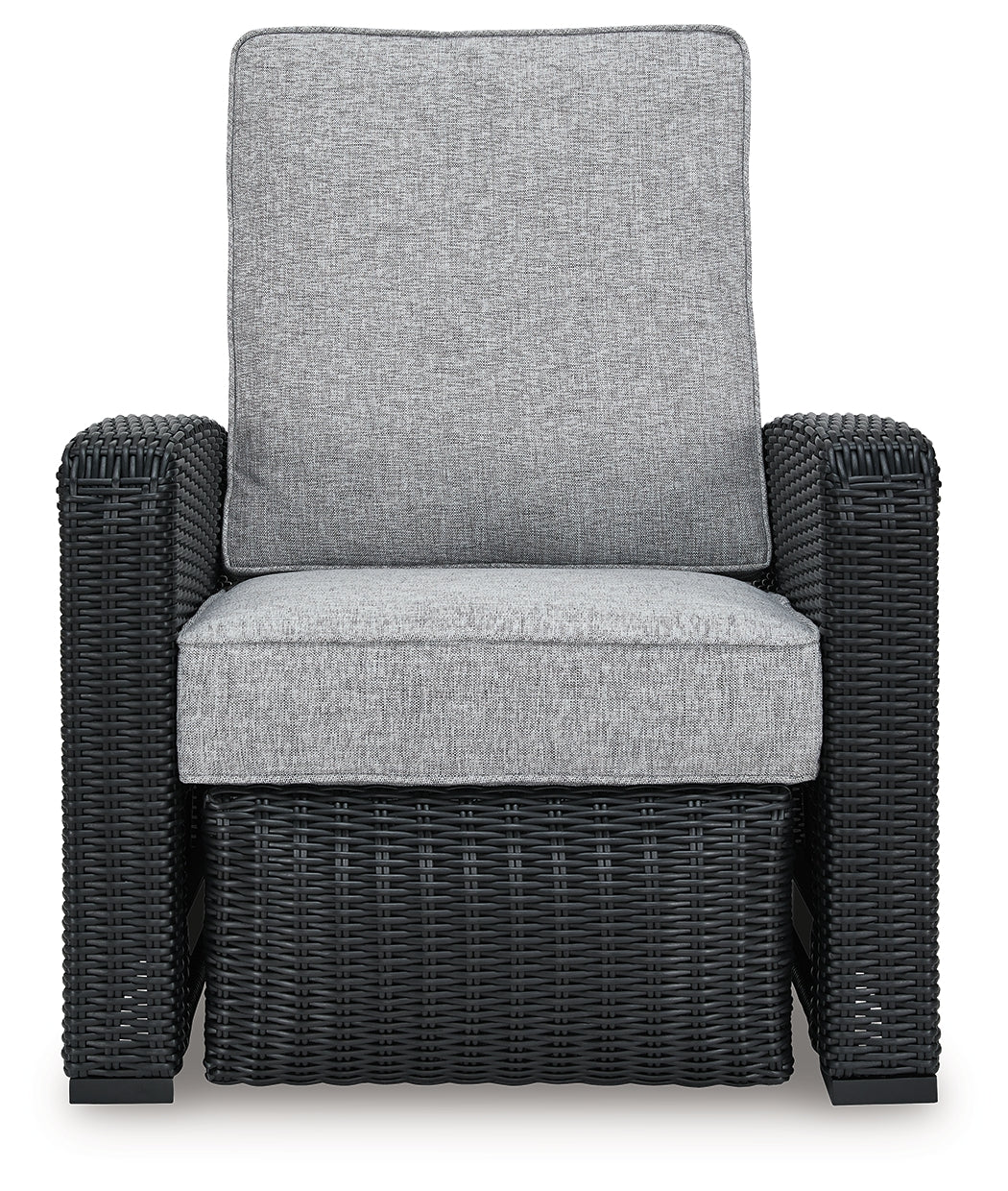 Beachcroft Black/Light Gray Outdoor Recliner