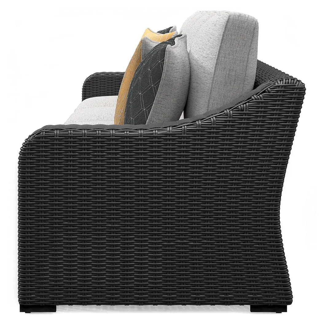 Beachcroft Black/Light Gray 2-Piece Outdoor Sectional by Ashley at Eve Furniture