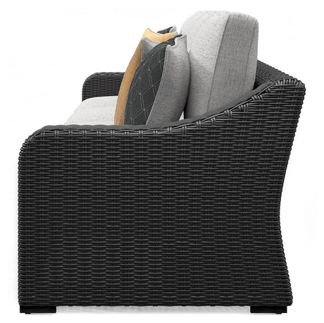 Beachcroft Black/Light Gray 2-Piece Outdoor Sectional by Ashley at Eve Furniture