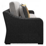 Beachcroft Black/Light Gray 2-Piece Outdoor Sectional by Ashley at Eve Furniture