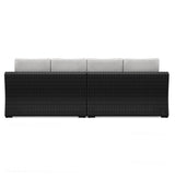 Beachcroft Black/Light Gray 2-Piece Outdoor Sectional by Ashley at Eve Furniture