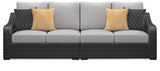 Beachcroft Black/Light Gray 2-Piece Outdoor Sectional by Ashley at Eve Furniture