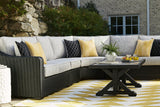 Beachcroft Black/Light Gray Outdoor Coffee Table by Ashley at Eve Furniture