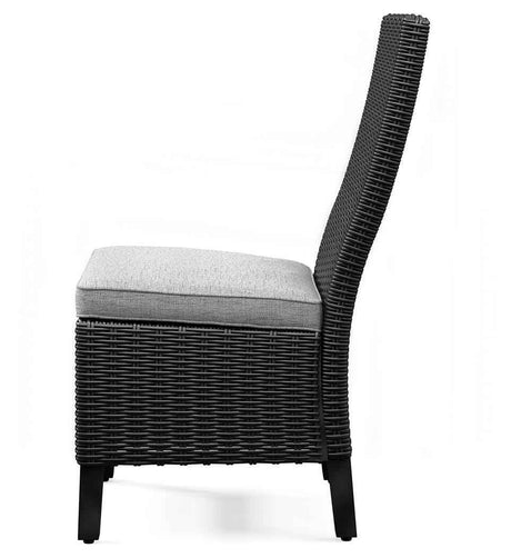 Beachcroft Black/Light Gray Outdoor Dining Table and 4 Chairs by Ashley at Eve Furniture
