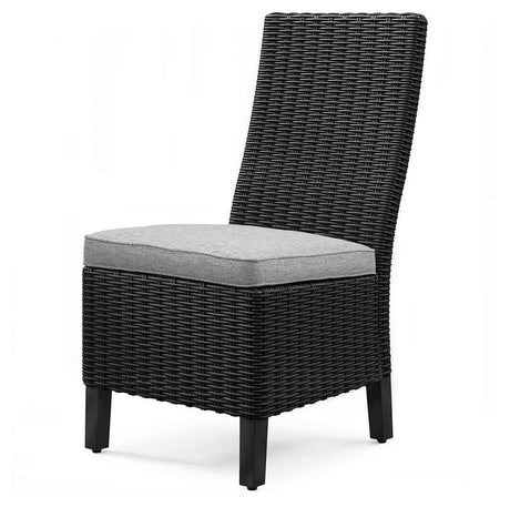 Beachcroft Black/Light Gray Outdoor Dining Table and 4 Chairs by Ashley at Eve Furniture