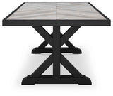 Beachcroft Black/Light Gray Outdoor Dining Table and 4 Chairs by Ashley at Eve Furniture