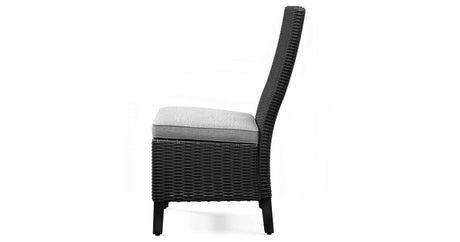 Beachcroft Black/Light Gray Outdoor Dining Table and 4 Chairs by Ashley at Eve Furniture