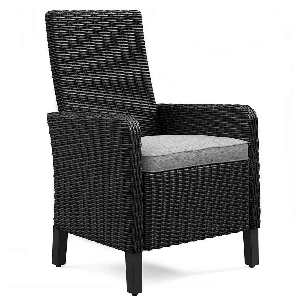 Beachcroft Black/Light Gray Outdoor Dining Table and 4 Chairs by Ashley at Eve Furniture