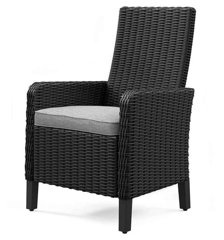 Beachcroft Black/Light Gray Outdoor Dining Table and 4 Chairs by Ashley at Eve Furniture