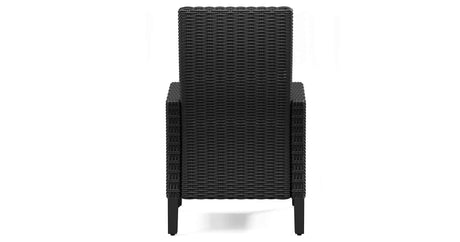 Beachcroft Black/Light Gray Outdoor Dining Table and 4 Chairs by Ashley at Eve Furniture