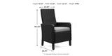 Beachcroft Black/Light Gray Outdoor Dining Table and 4 Chairs by Ashley at Eve Furniture