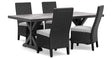 Beachcroft Black/Light Gray Outdoor Dining Table and 4 Chairs by Ashley at Eve Furniture