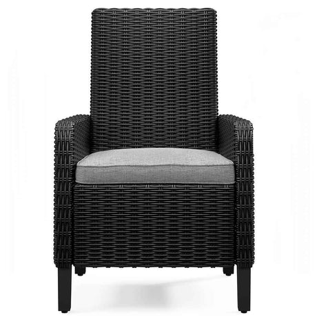 Beachcroft Black/Light Gray Outdoor Dining Table and 6 Chairs by Ashley at Eve Furniture