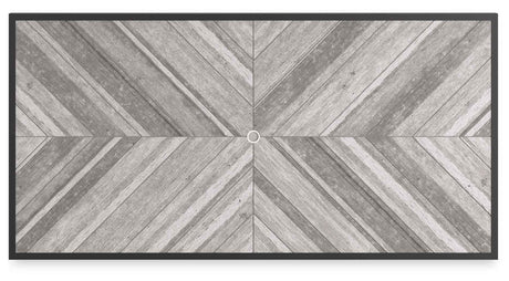 Beachcroft Black/Light Gray Outdoor Dining Table by Ashley at Eve Furniture