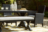 Beachcroft Black/Light Gray Outdoor Dining Table by Ashley at Eve Furniture