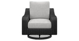 Beachcroft Black/Light Gray Outdoor Fire Pit Table and 4 Chairs by Ashley at Eve Furniture