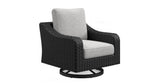 Beachcroft Black/Light Gray Outdoor Fire Pit Table and 4 Chairs by Ashley at Eve Furniture