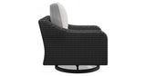 Beachcroft Black/Light Gray Outdoor Fire Pit Table and 4 Chairs by Ashley at Eve Furniture