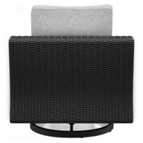 Beachcroft Black/Light Gray Outdoor Fire Pit Table and 4 Chairs by Ashley at Eve Furniture