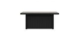 Beachcroft Black/Light Gray Outdoor Fire Pit Table and 4 Chairs by Ashley at Eve Furniture