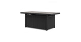 Beachcroft Black/Light Gray Outdoor Fire Pit Table and 4 Chairs by Ashley at Eve Furniture