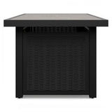 Beachcroft Black/Light Gray Outdoor Fire Pit Table by Ashley at Eve Furniture